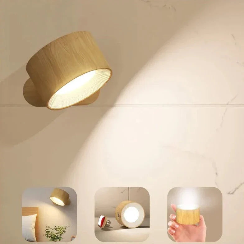 Draadloze Wandlamp Dimbaar met 360° Rotatie voor Binnengebruik 9