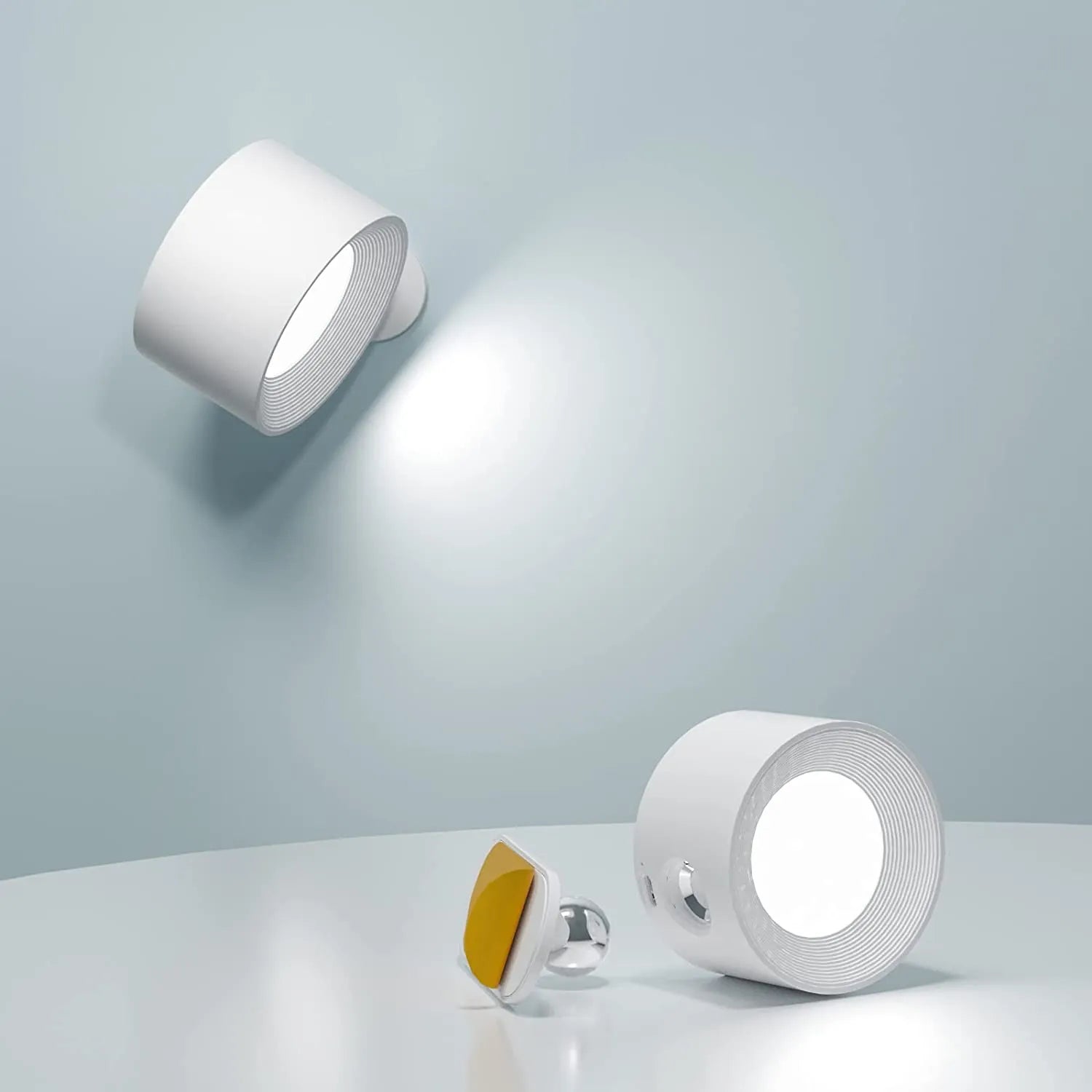 Draadloze Wandlamp FlexiGlow Dimbaar Met 360° Draaibaar Ontwerp 0
