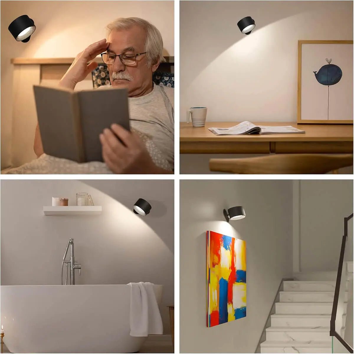 Draadloze Wandlamp Scandinavisch Design Met Afstandsbediening Voor Binnengebruik 7
