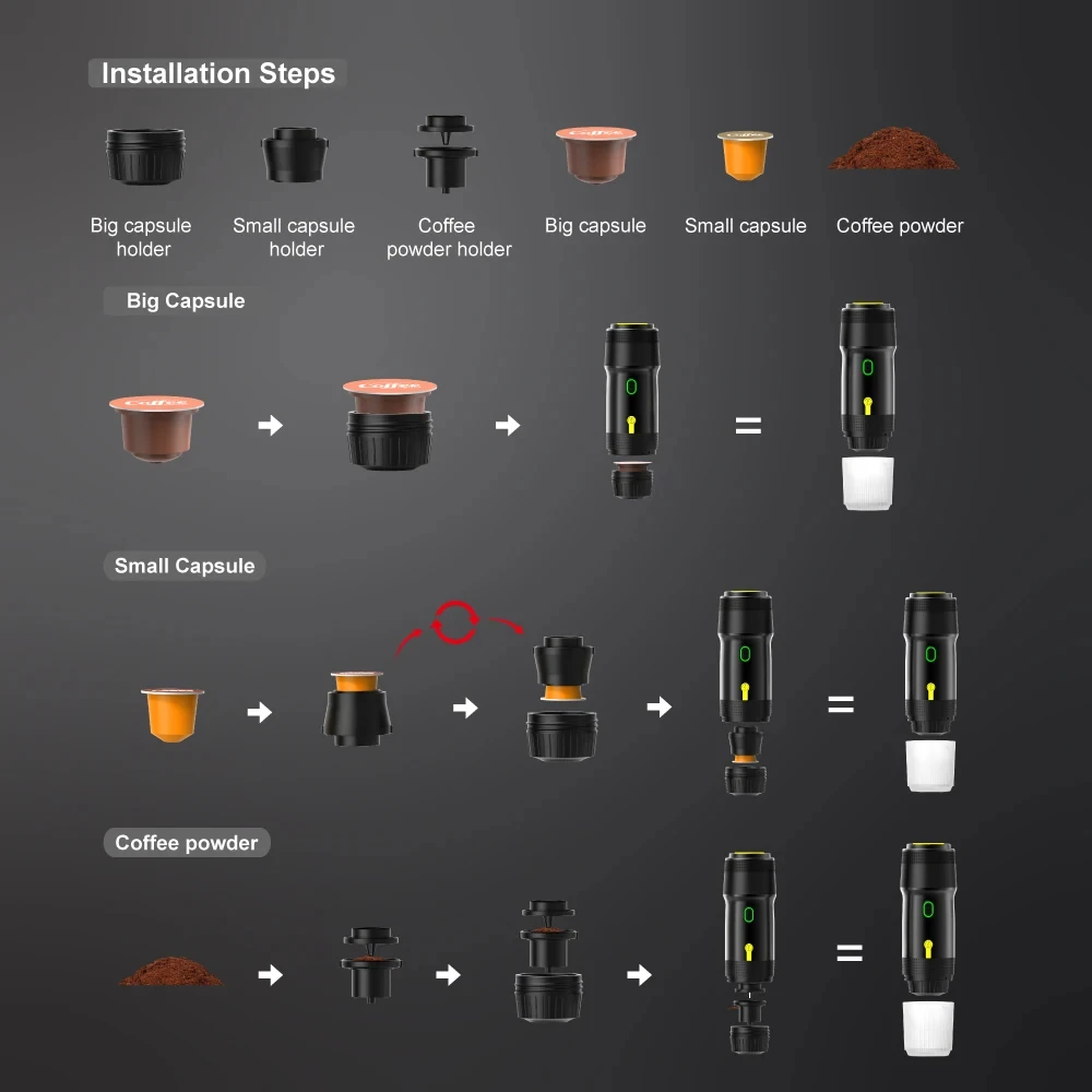 Draagbaar Koffiezetapparaat voor Baristakwaliteit Koffie 8