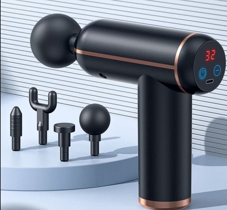 Draagbaar Massagepistool met 4 Opzetstukken voor Spierontspanning 0
