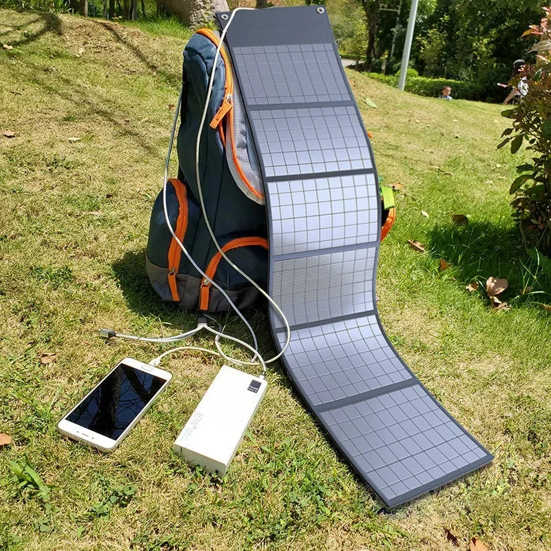 Draagbaar Zonnepaneel Opvouwbaar met USB en DC-uitgang voor Buiten 1