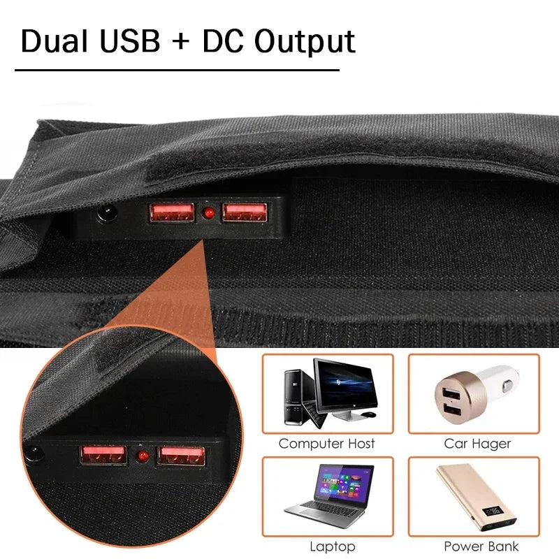 Draagbaar Zonnepaneel Opvouwbaar met USB en DC-uitgang voor Buiten 4