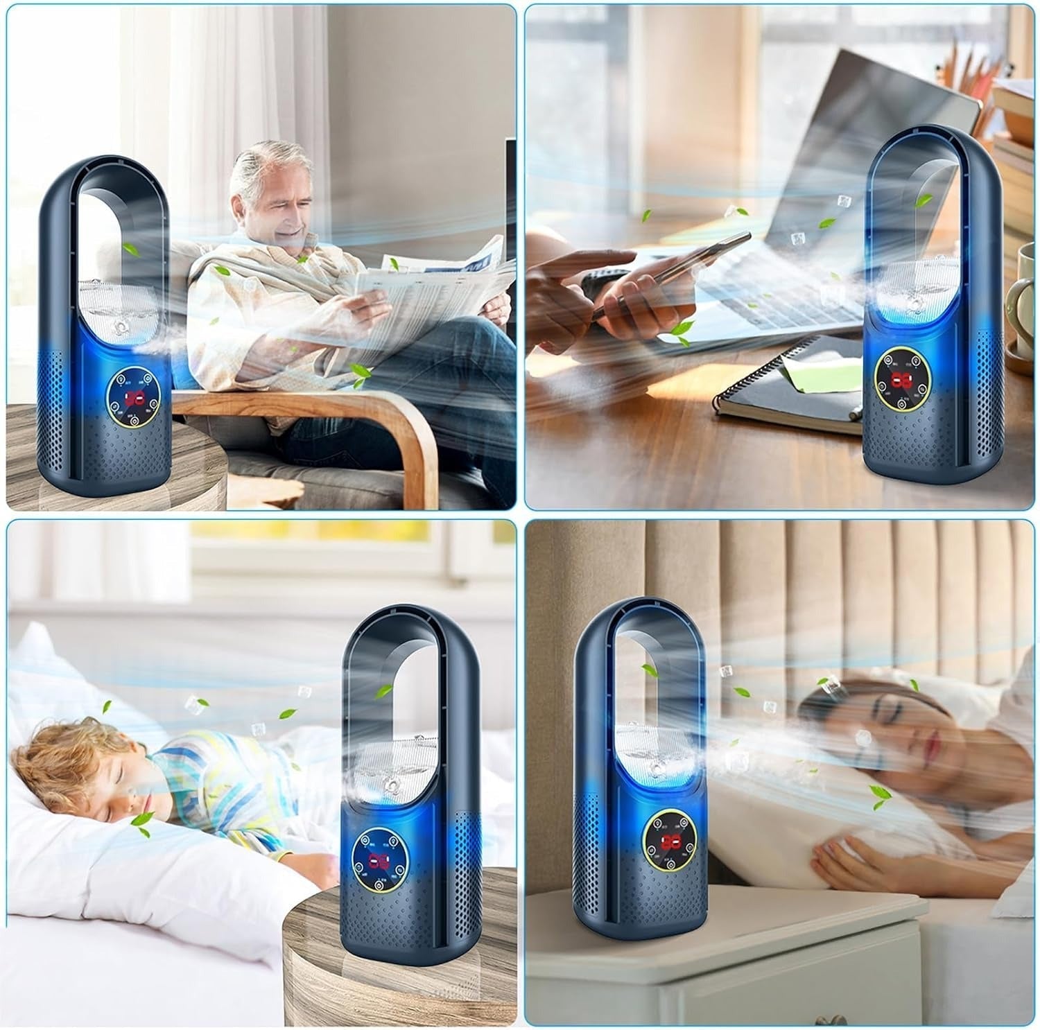 Draagbare Airconditioner Bladloos Stil Design voor Thuis en Kantoor 5