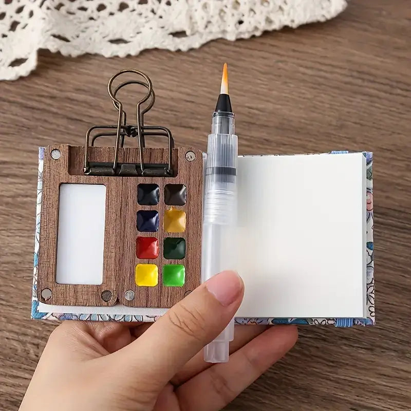 Draagbare Aquarelverfdoosset 24 Kleuren Met Penseel Voor Creatieve Geesten 4
