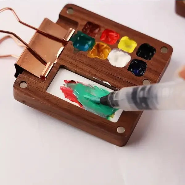 Draagbare Aquarelverfdoosset 24 Kleuren Met Penseel Voor Creatieve Geesten 8