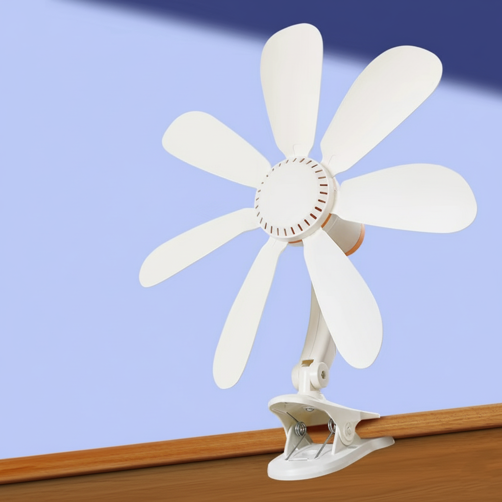 Draagbare Clip-On Ventilator voor Bureau en Nachtkastje 0