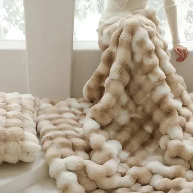 Draagbare Fleece Deken voor Warmte en Comfort 4