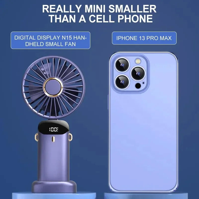 Draagbare Mini Ventilator Nekband Met 5 Snelheden USB Oplaadbaar 1