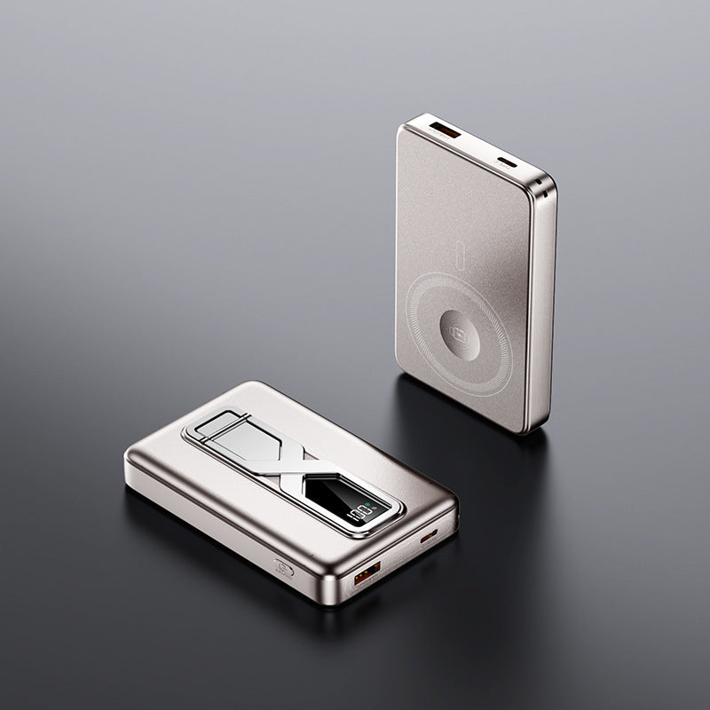 Draagbare Powerbank Draadloos Opladen Met LED-Display 0