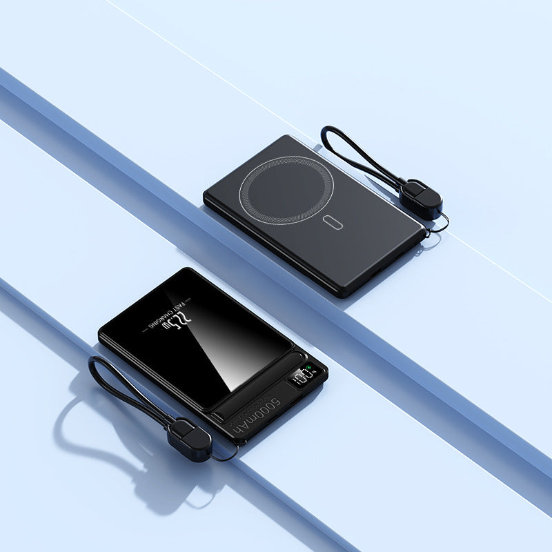 Draagbare Powerbank Draadloos Opladen Met Meerdere USB-Poorten 3