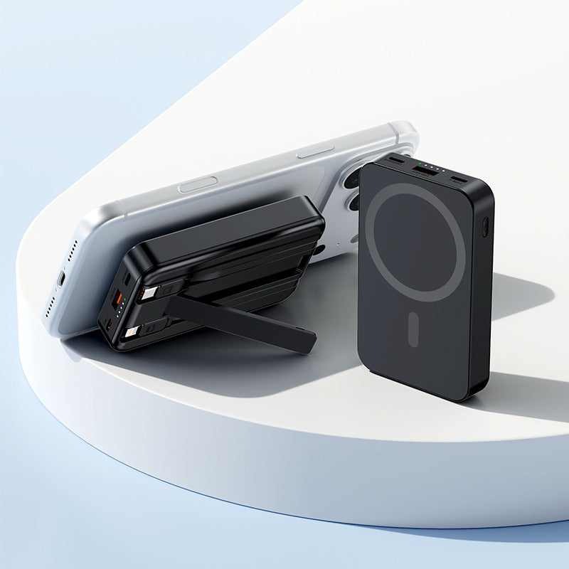 Draagbare Powerbank met Magnetische Houder en Standaard voor Dames en Heren 2