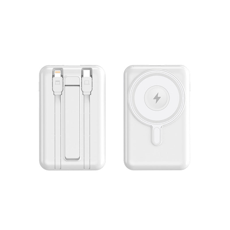 Draagbare Powerbank met Multifunctionele Houder en Draadloze Oplaadfunctie 1