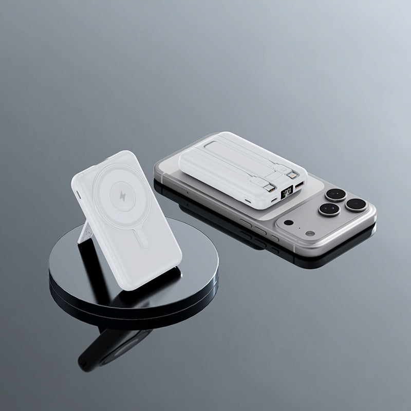Draagbare Powerbank met Multifunctionele Houder en Draadloze Oplaadfunctie 2