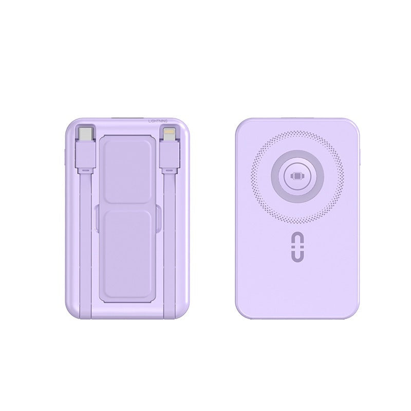 Draagbare Powerbank met Qi-Oplaadfunctie en Magnetische Aansluiting 4