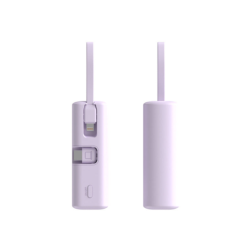 Draagbare Powerbank met Snellaadfunctie en Geïntegreerde Oplaadkabel voor Universeel Gebruik 3