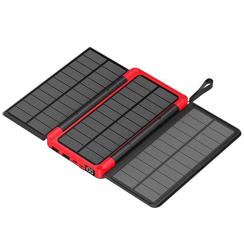 Draagbare Powerbank met Zonne-energie en Multifunctionele Laadfunctie 0