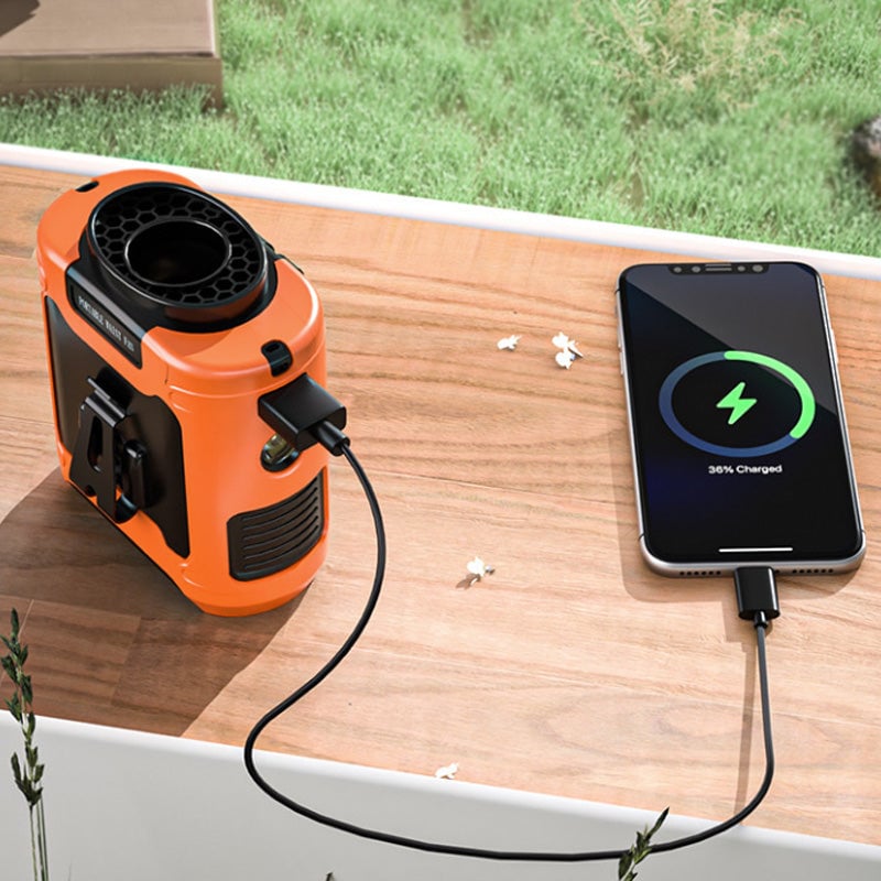 Draagbare Riemventilator met USB Opladen 6