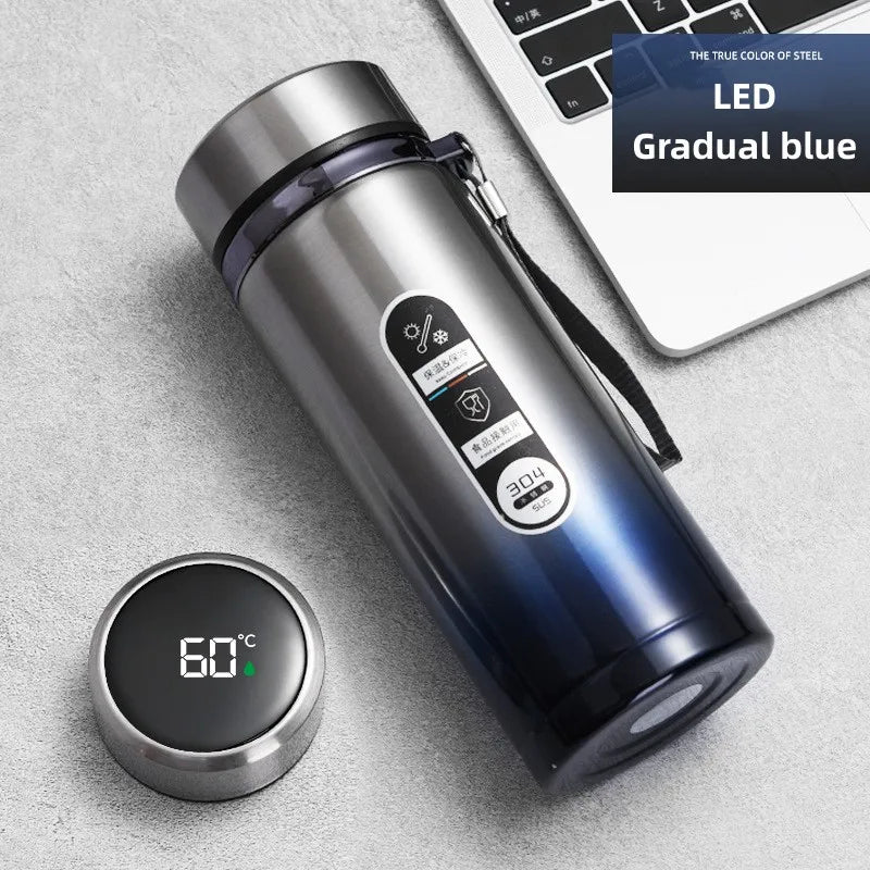 Draagbare Thermoskan met LED Temperatuurdisplay - Thermosfles 1 Liter voor Thee en Koffie 6