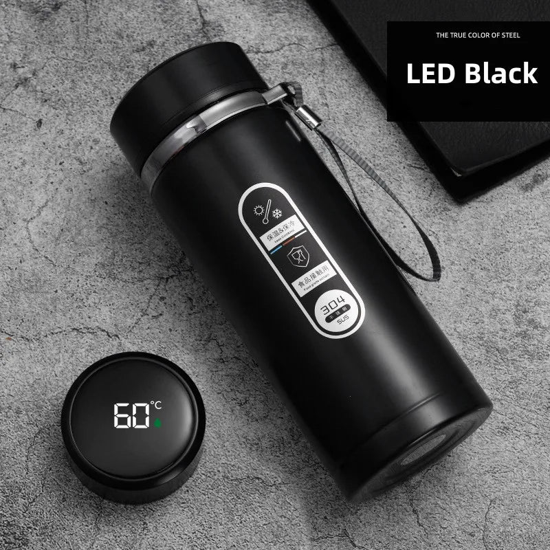 Draagbare Thermoskan met LED Temperatuurdisplay - Thermosfles 1 Liter voor Thee en Koffie 7