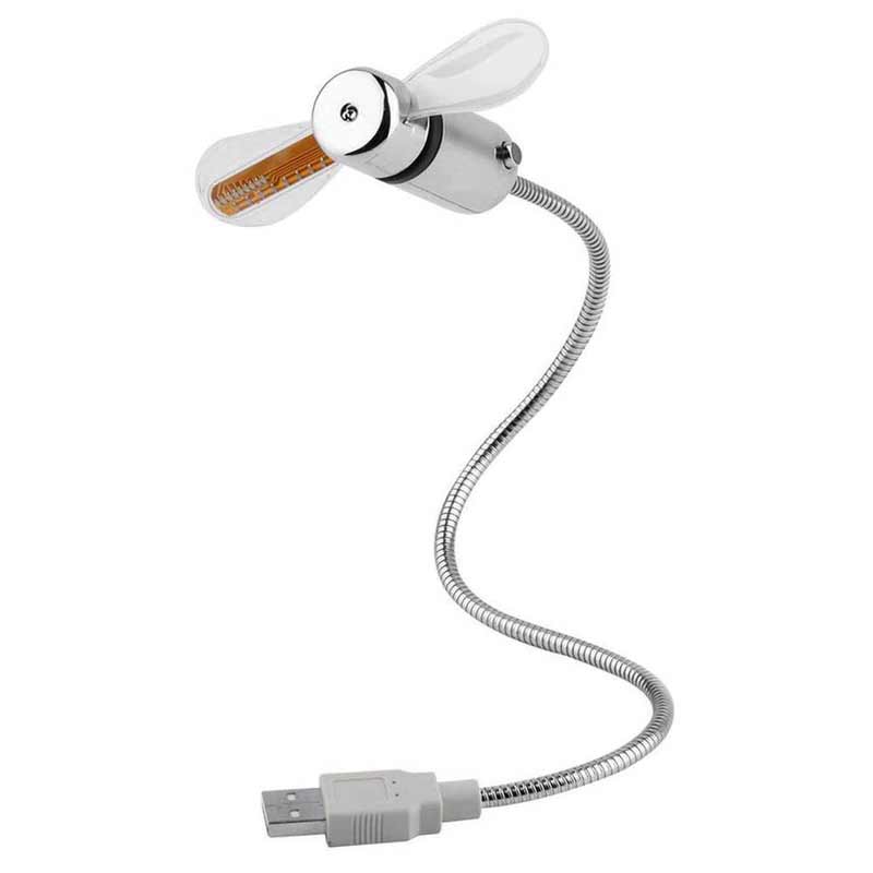 Draagbare USB Ventilator met LED Berichtenfunctie Flexibele Zwanenhals 7