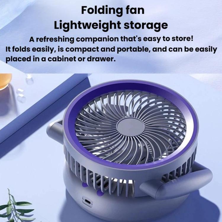 Draagbare Ventilator met LED Verlichting en Vijf Snelheden 5
