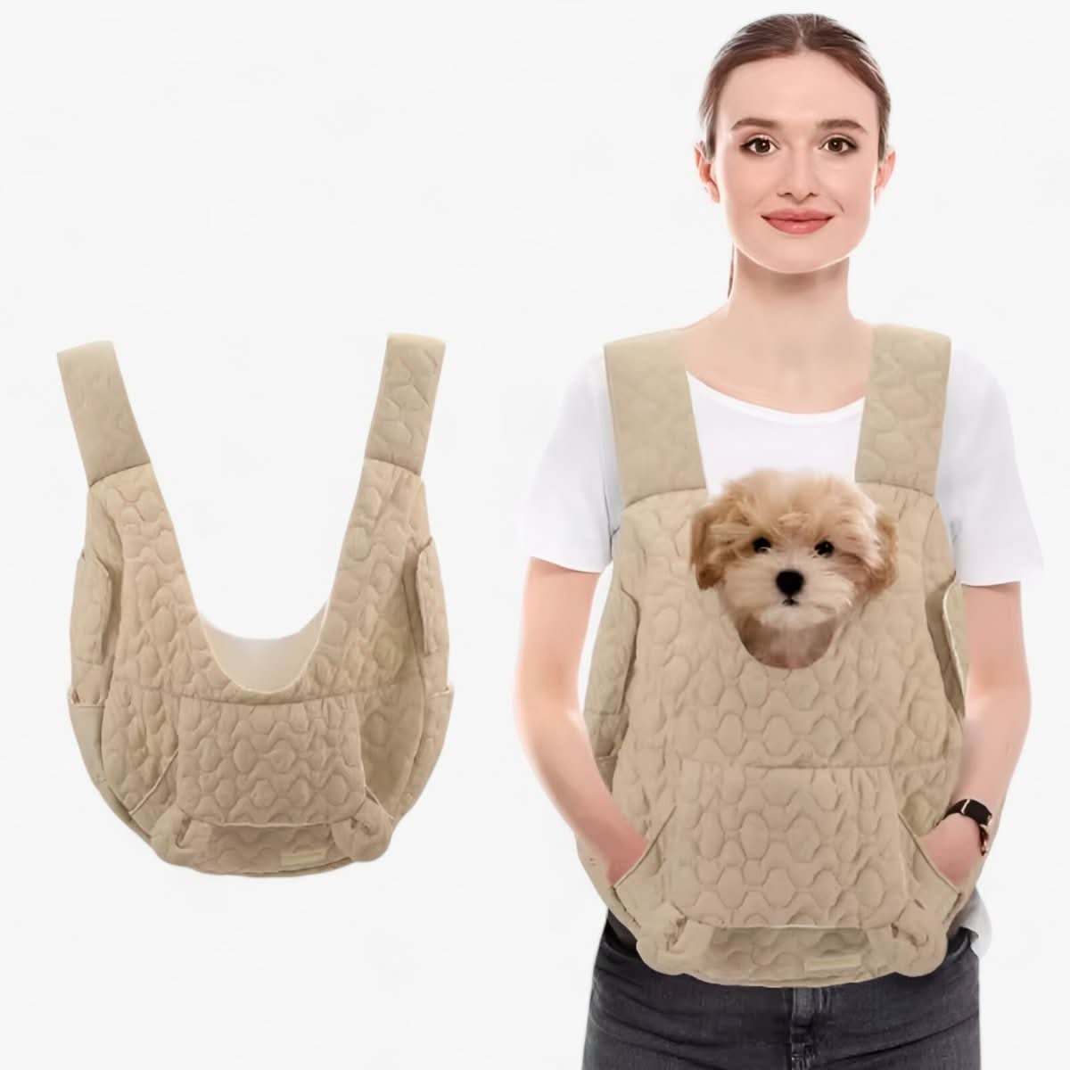 Draagtas Voor Honden Waterdicht Met Ademend Ontwerp En Verstelbare Schouderriem 7