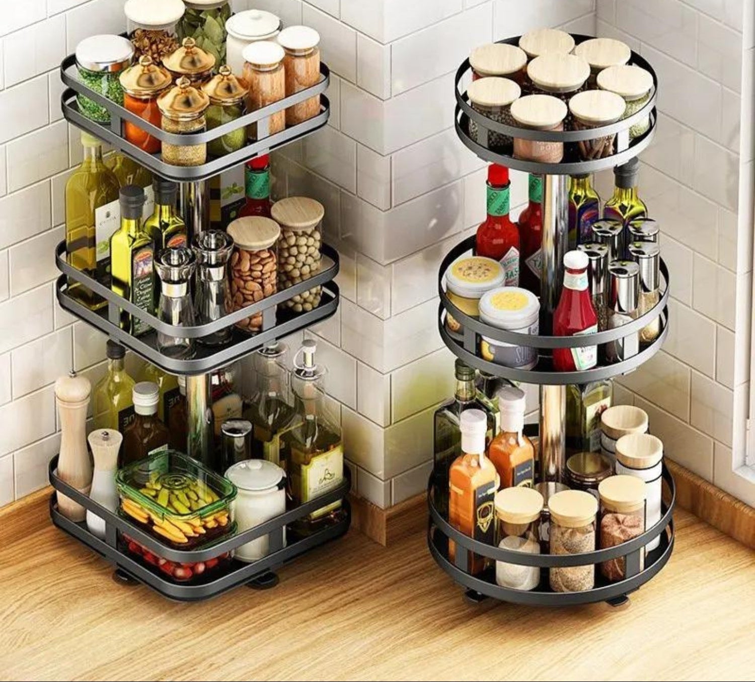 Draaibaar Opbergrek 360° voor Keuken en Badkamer Organizer 2