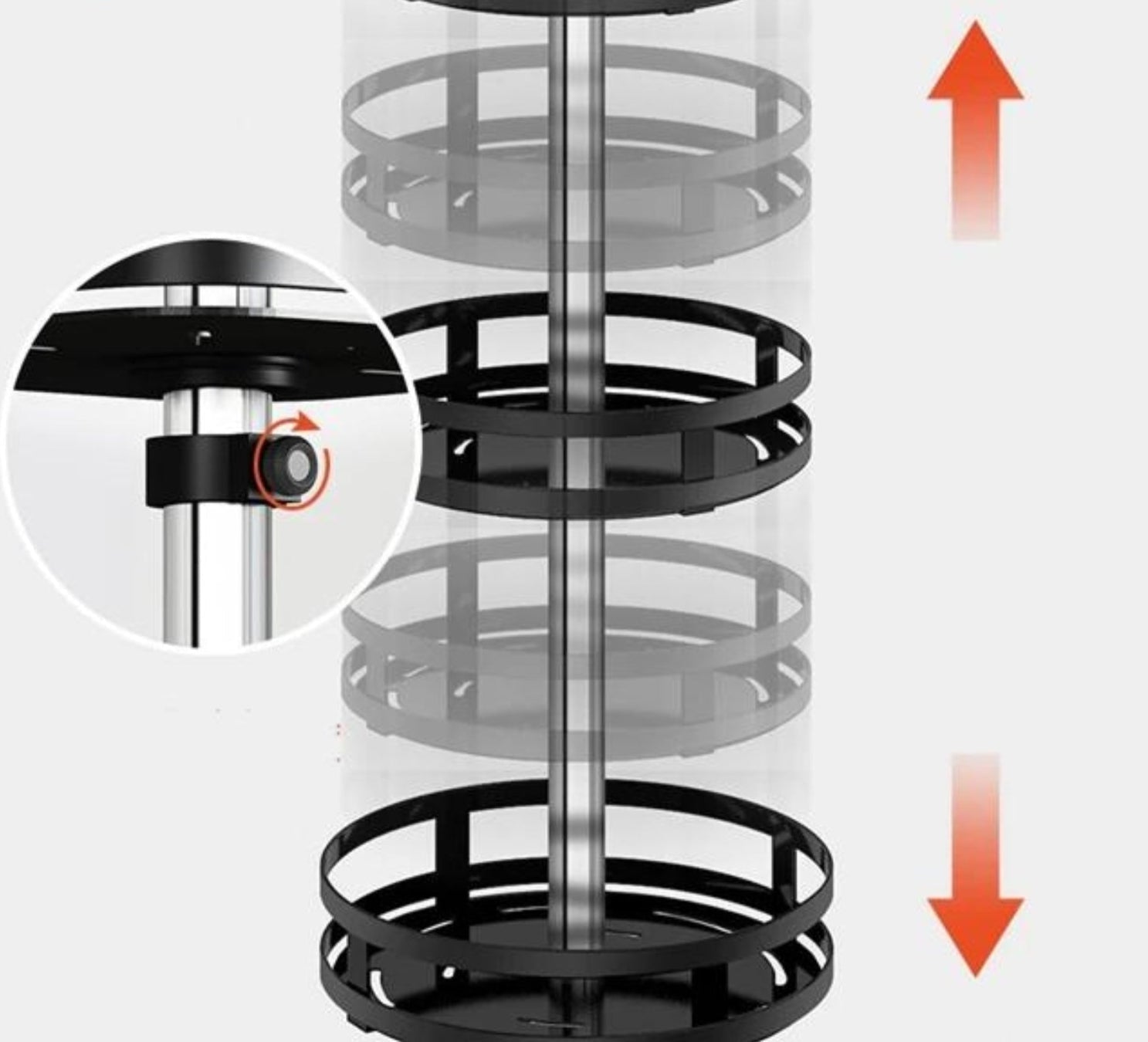 Draaibaar Opbergrek 360° voor Keuken en Badkamer Organizer 5