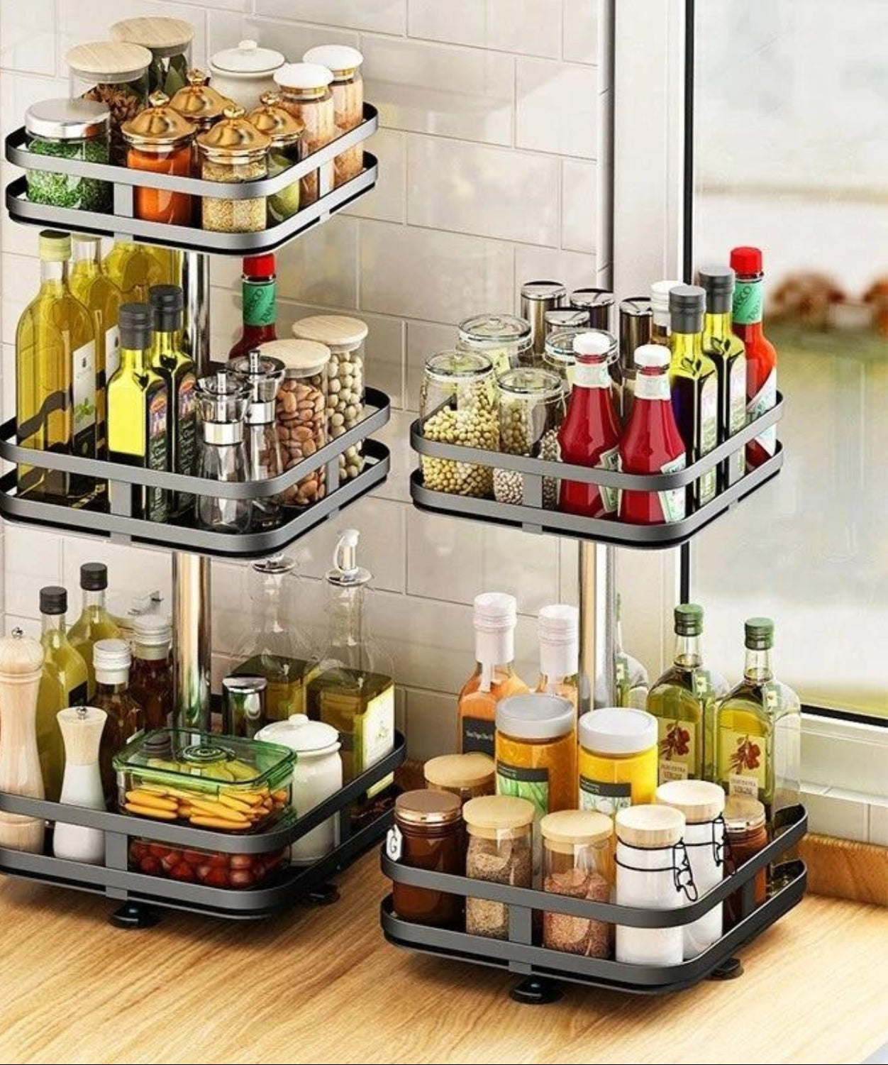 Draaibaar Opbergrek 360° voor Keuken en Badkamer Organizer 8