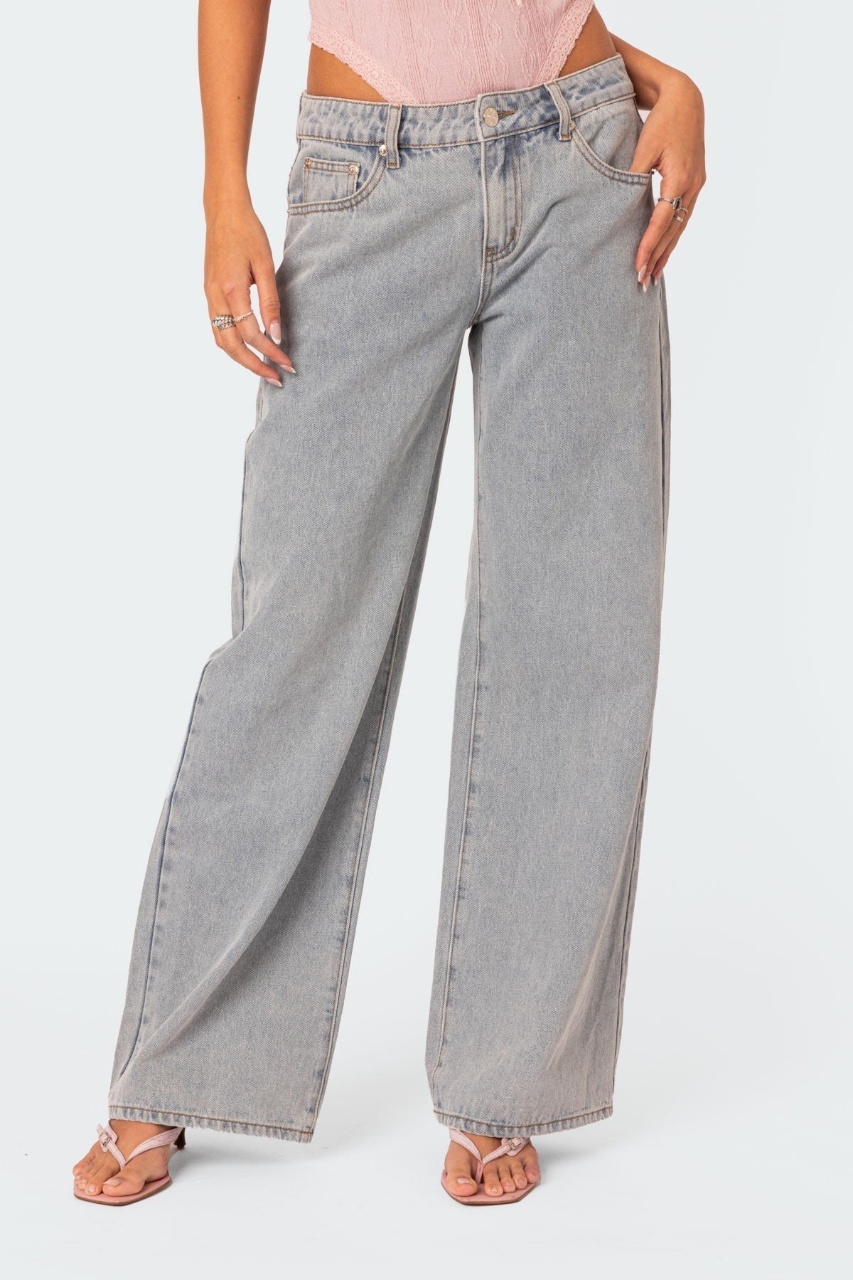Dames Jeans Blauw Ademend Casual Stretch Denim Flatterende Pasvorm-2