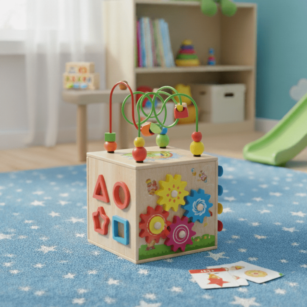 Educatief Speelgoed Interactieve Montessorikubus voor Peuters 2 Jaar 0