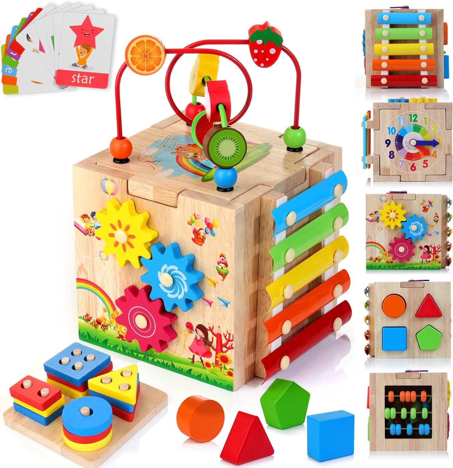 Educatief Speelgoed Interactieve Montessorikubus voor Peuters 2 Jaar 2