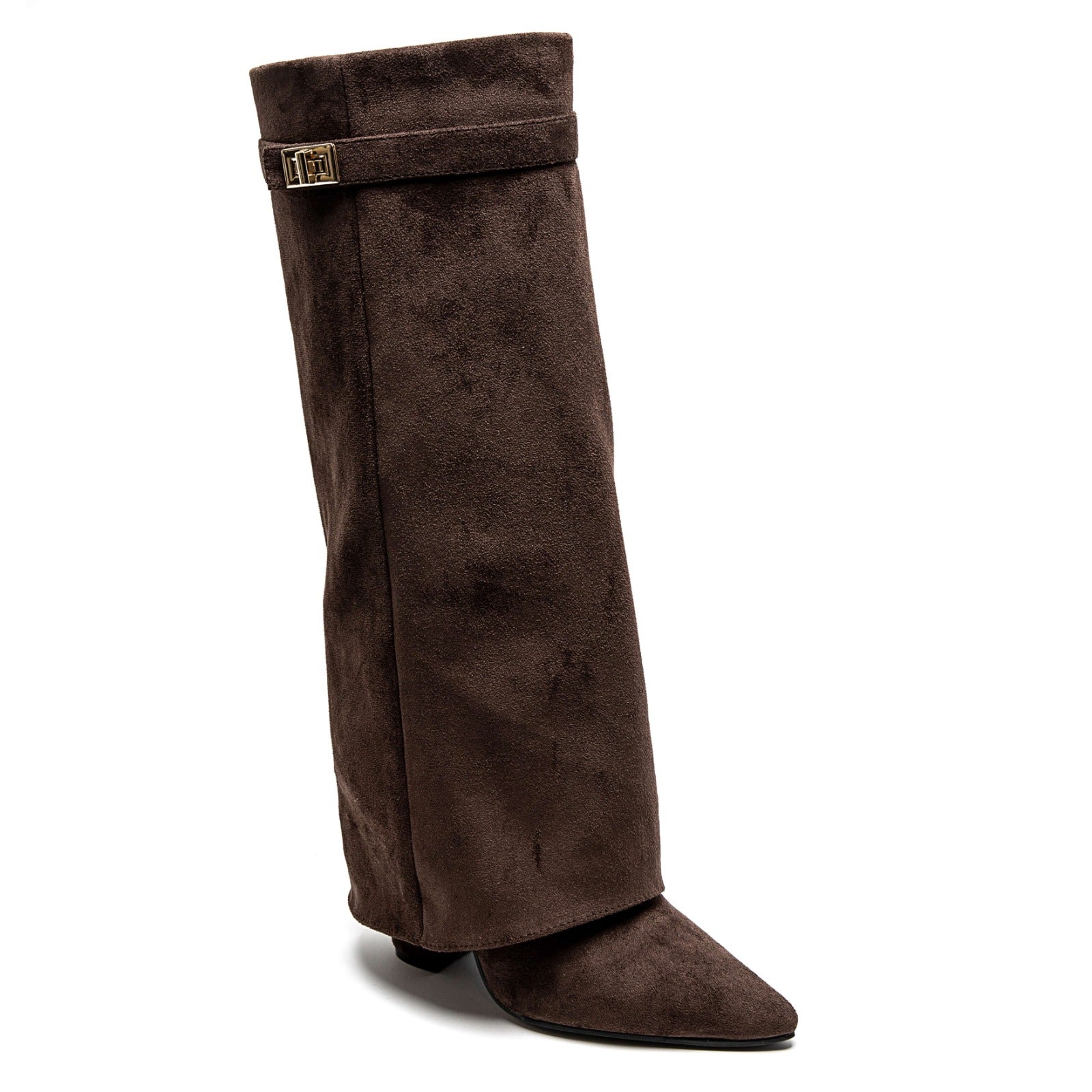 Elegante dameslaarsjes met blokhak van PU-leer 6