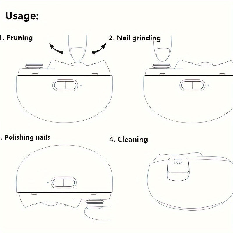 Elektrische Nagelknipper Ergonomisch Ontwerp 7
