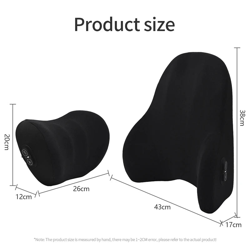 Ergonomisch Nek- en Lendensteunkussen met Vibratiemassage 6