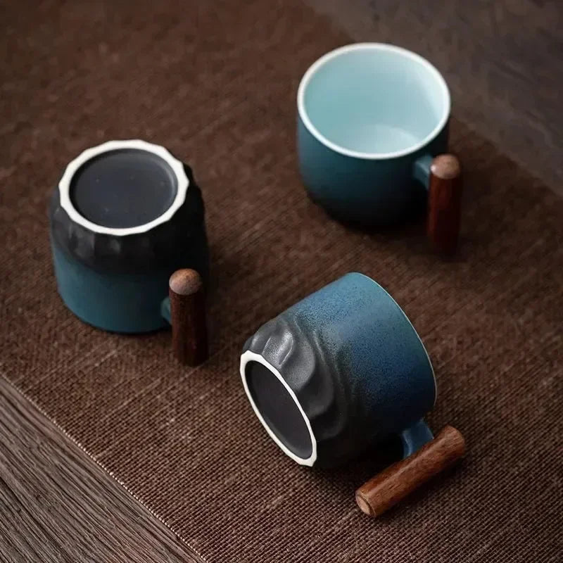 Espresso en Thee Mok Compact Ontwerp met Houten Handvat 1