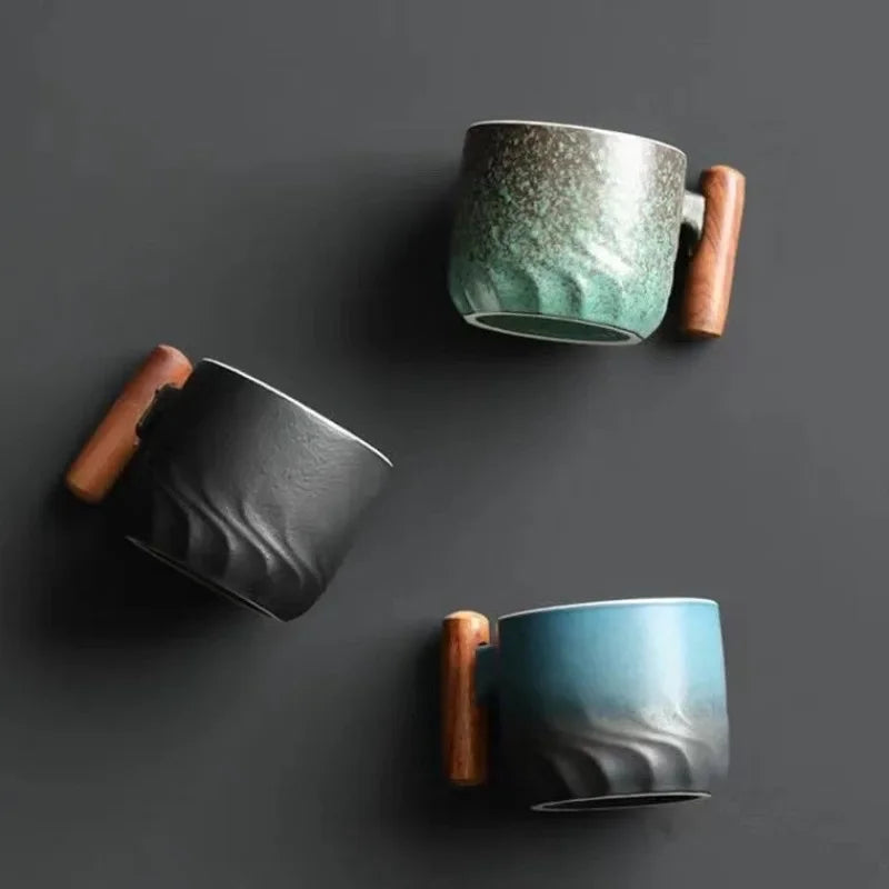 Espresso en Thee Mok Compact Ontwerp met Houten Handvat 2