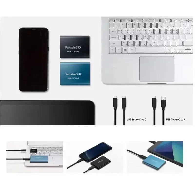 Externe SSD 1TB Draagbaar Schokbestendig Hoge Snelheid Opslag 5