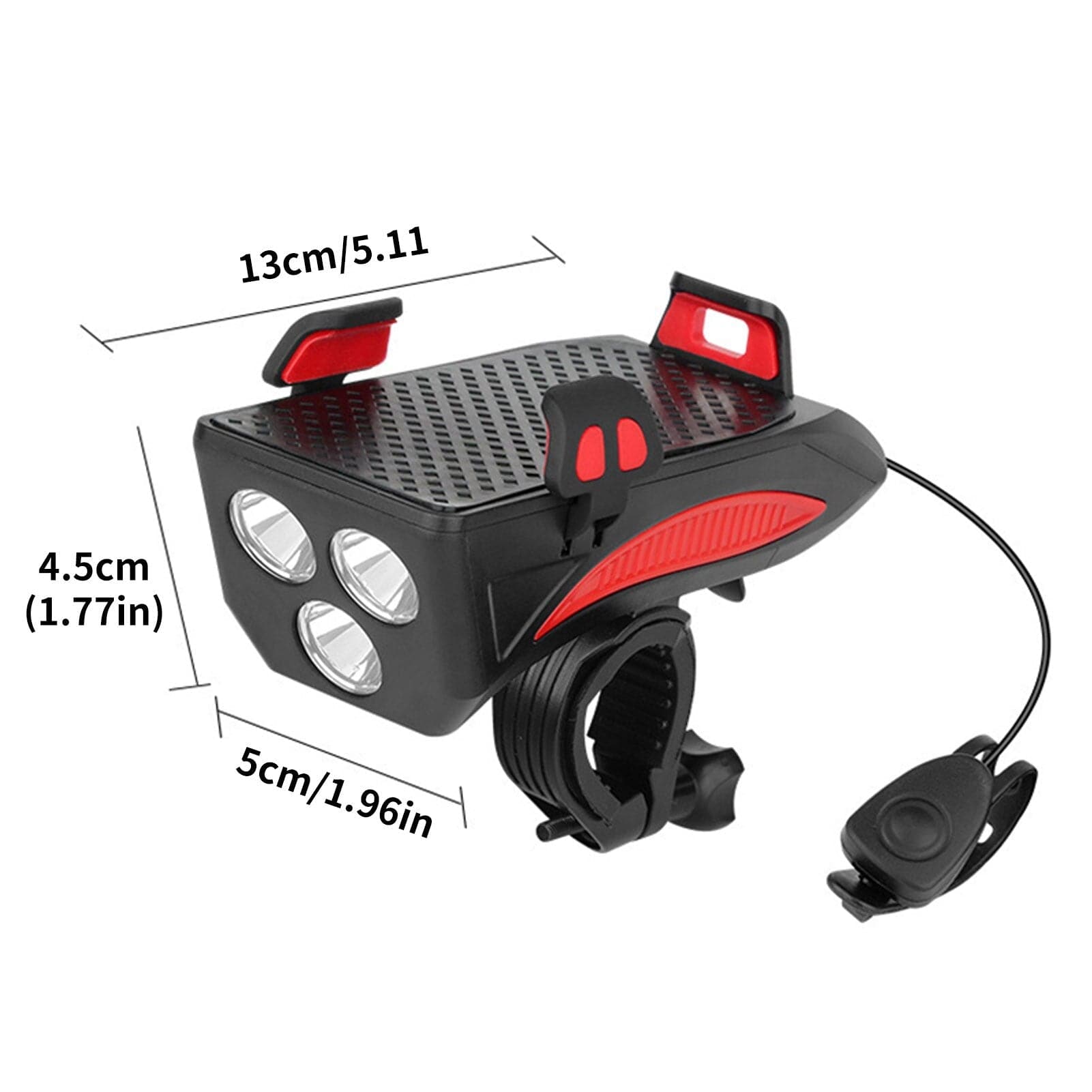 Fietslamp met Powerbank, Telefoonhouder en Claxon 4-in-1 6