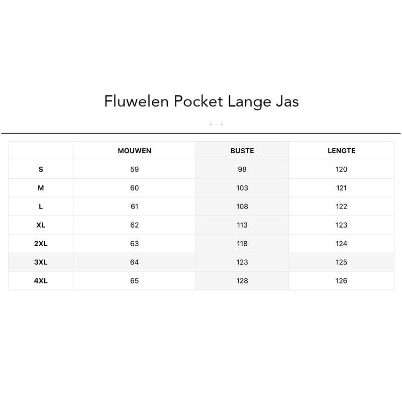 Fluwelen Pocket Lange Jas