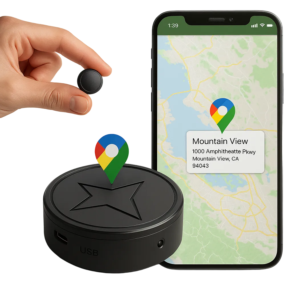 GPS Tracker Zonder Abonnement Voor Auto's Met Magnetische Bevestiging 0