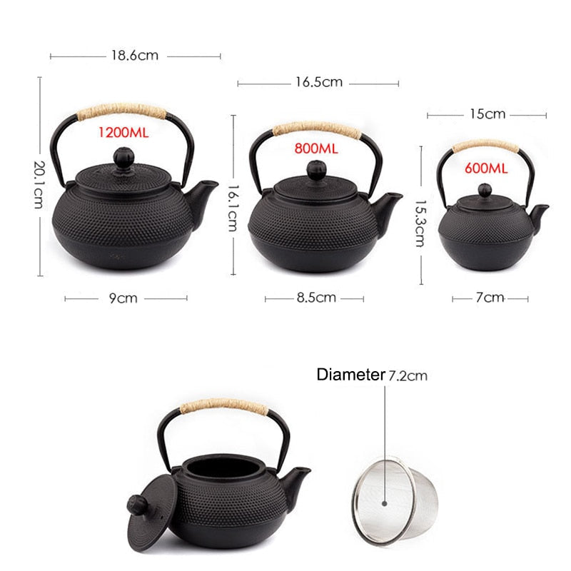 Gietijzeren Theeketel met Infuser voor Koken 1