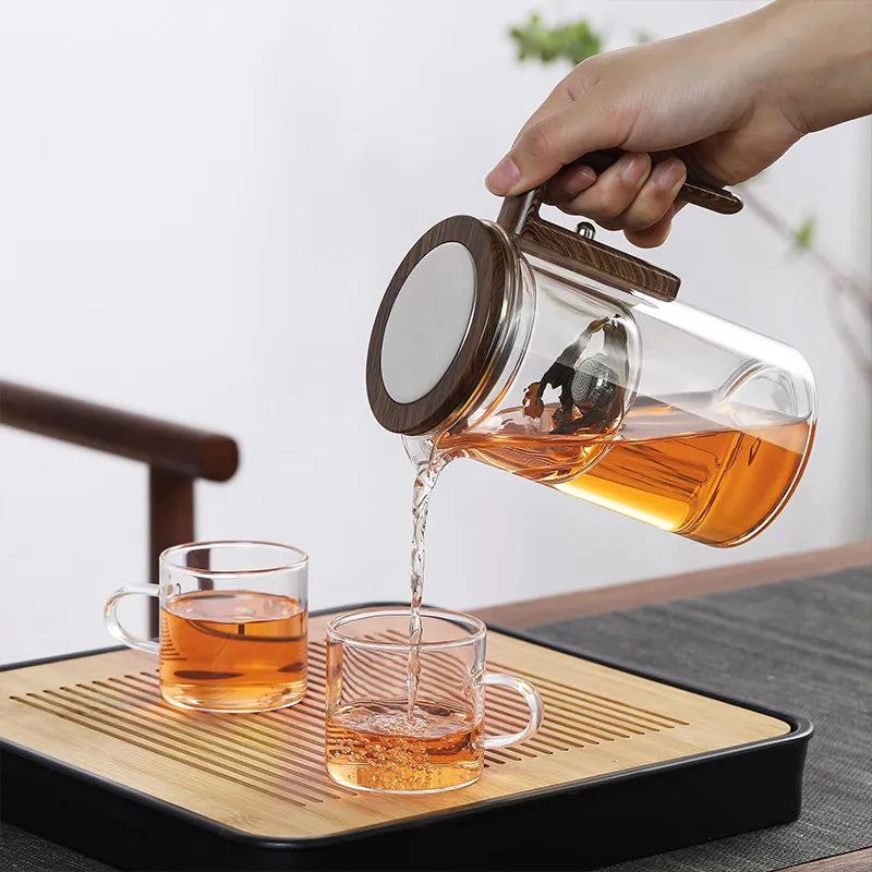 Glazen Theepot Met Filter Modern Ontwerp voor Perfecte Infusie 5
