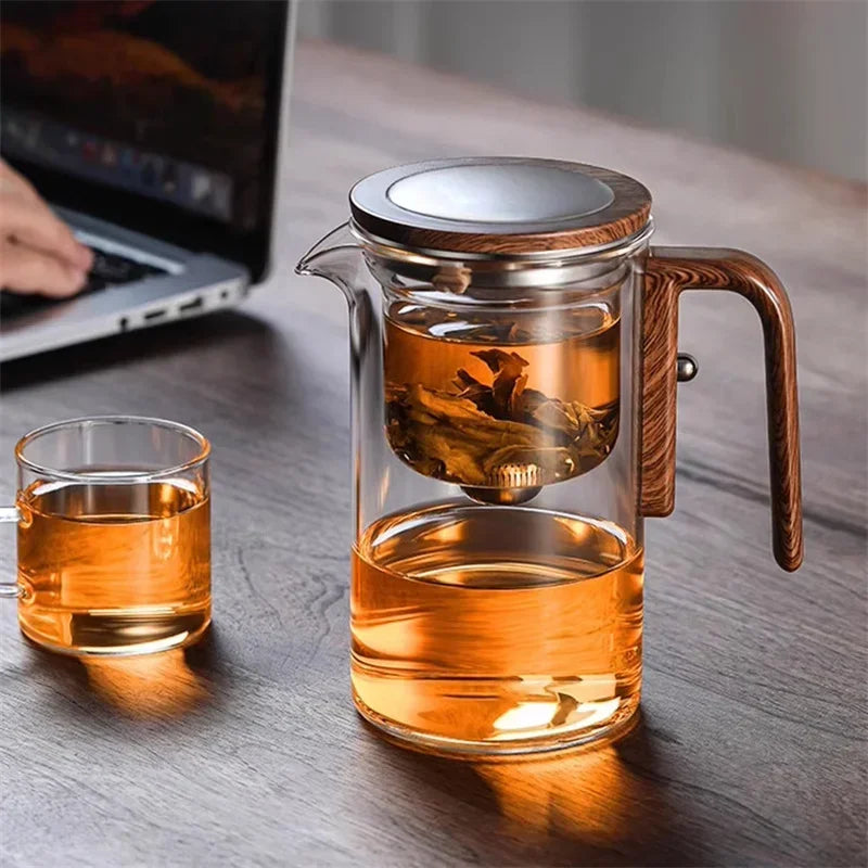 Glazen Theepot Met Filter voor Losse Thee en Stijlvolle Presentatie 2