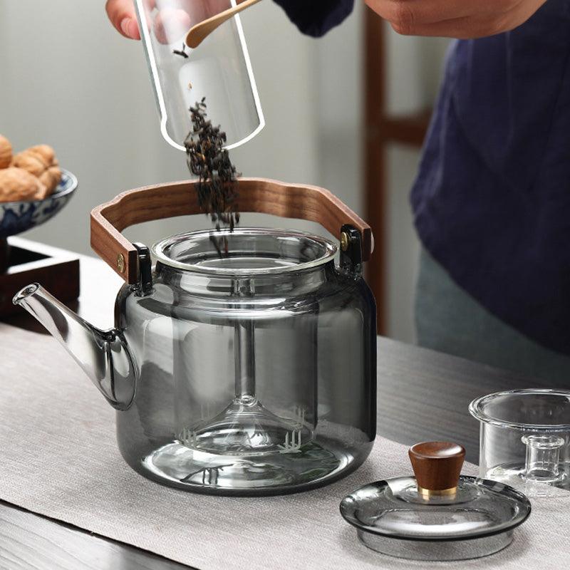 Glazen Theepot Modern Ontwerp met Comfortabel Handvat 1