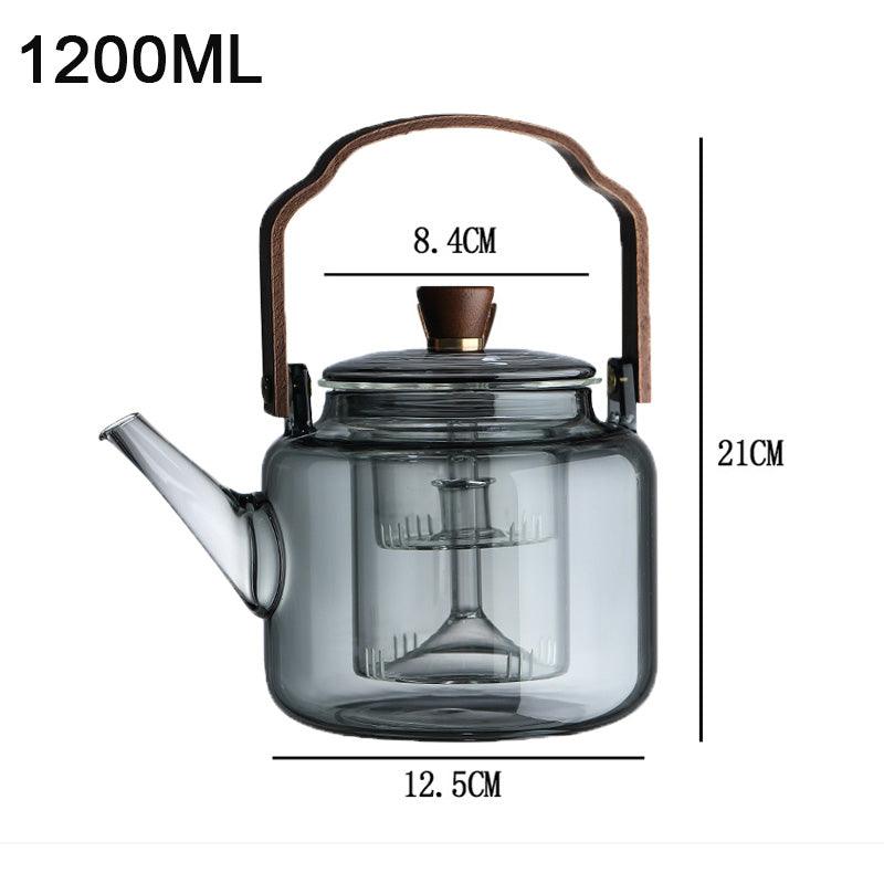 Glazen Theepot Modern Ontwerp met Comfortabel Handvat 6