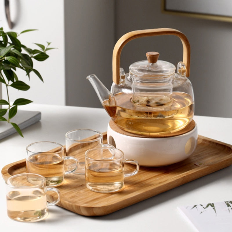 Glazen Theepot met Infuser in Japanse Stijl 3