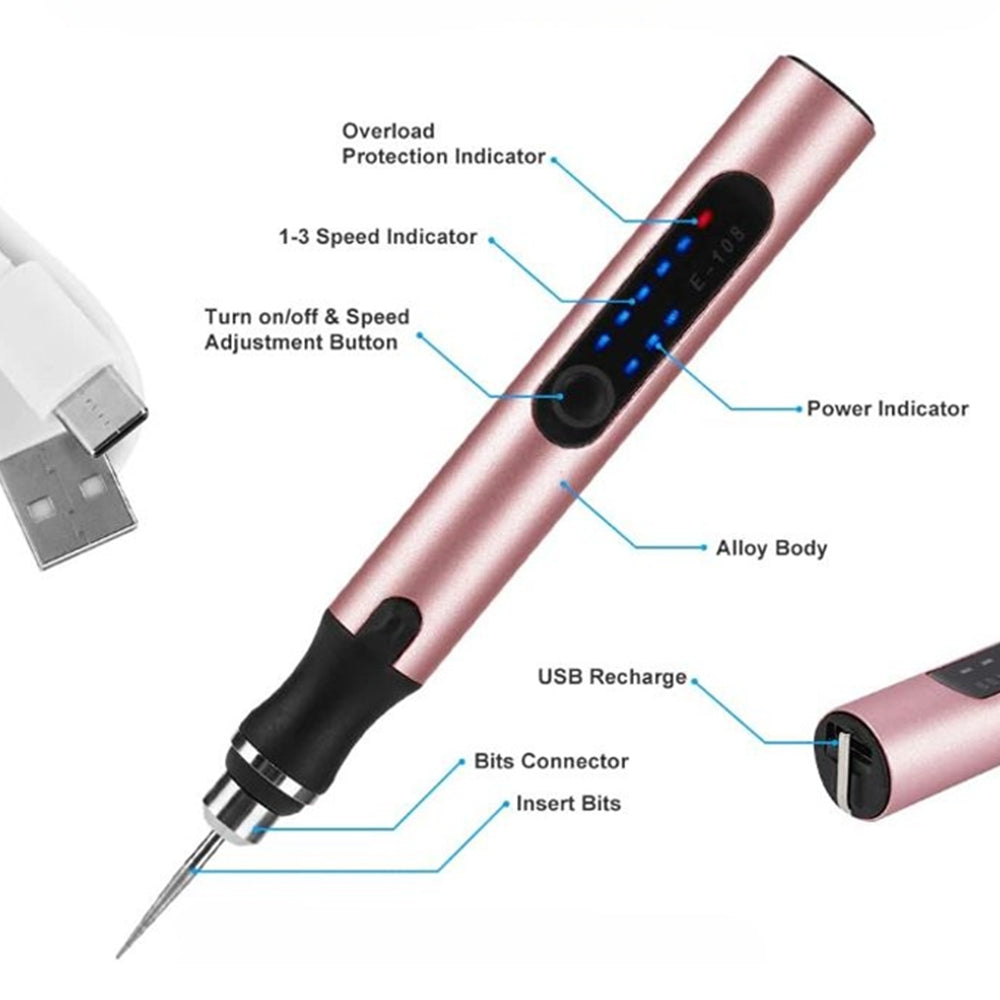Graveerpen USB Oplaadbaar Nauwkeurig en Stil voor Creatieve Projecten 8
