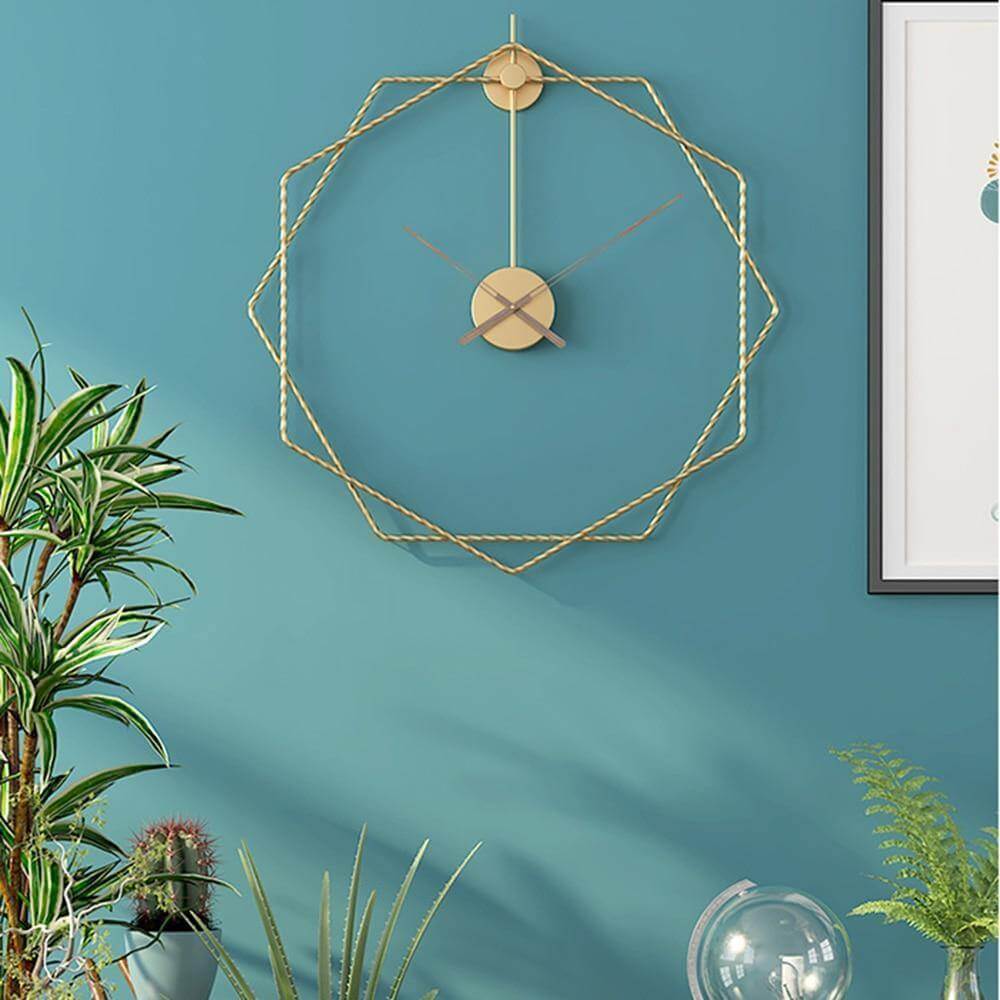 Grote Wandklok Geometrisch Ontwerp voor Moderne Interieurs 4